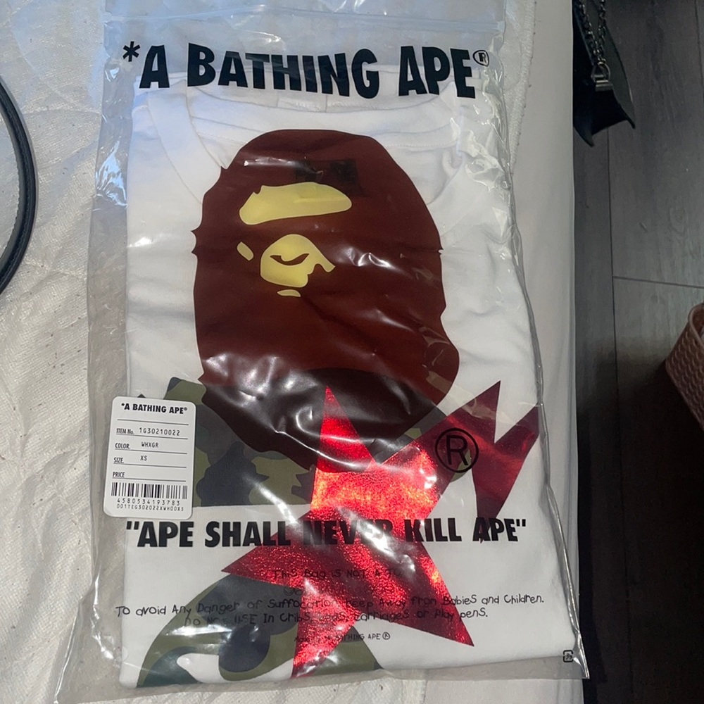 White Camo Bape Shirt